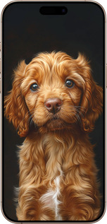 TPU чехол Cocker spaniel на черном фоне для Apple iPhone 16 Pro Max - 6137b-3706 изображение 