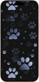 TPU чехол С синими отпечатками лап для Apple iPhone 16 Pro Max - 6441b-3706 изображение 