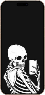 TPU чехол Скелет робить Selfie для Apple iPhone 16 Pro Max - 6535b-3706 изображение 