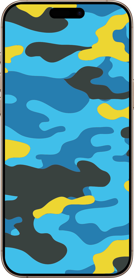 TPU чехол Желто-голубой камуфляж для Apple iPhone 16 Pro Max - 1084b-3706 изображение 
