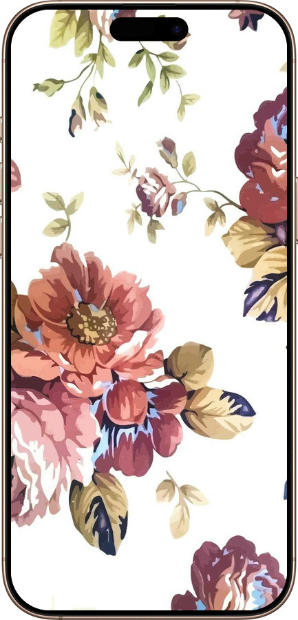 TPU чехол Vintage flowers для Apple iPhone 16 Pro Max - 4333b-3706 изображение 