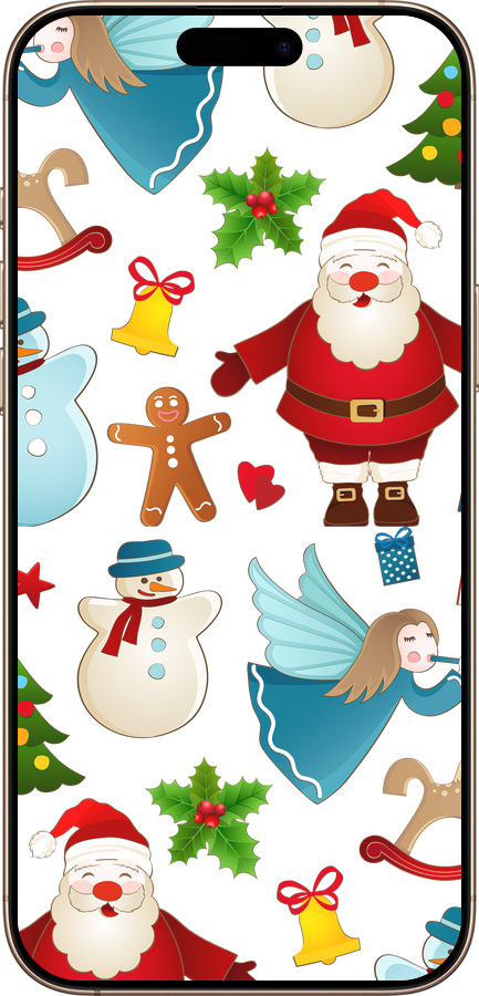 TPU чехол Новогодний 1 для Apple iPhone 16 Pro Max - 4614b-3706 изображение 