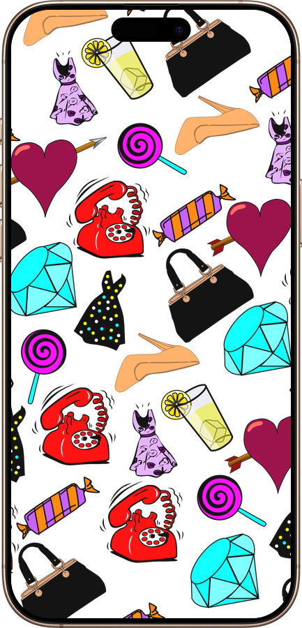 TPU чехол stickers для Apple iPhone 16 Pro Max - 4757b-3706 изображение 