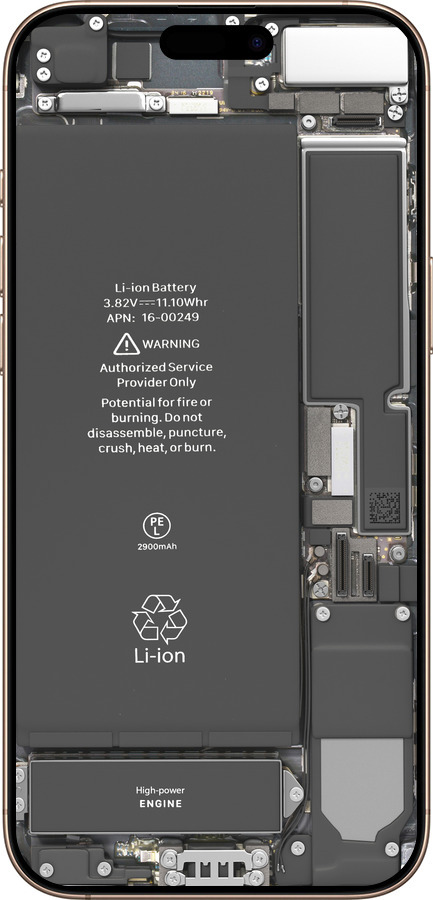 TPU чехол Детали смартфона для Apple iPhone 16 Pro Max - 5487b-3706 изображение 