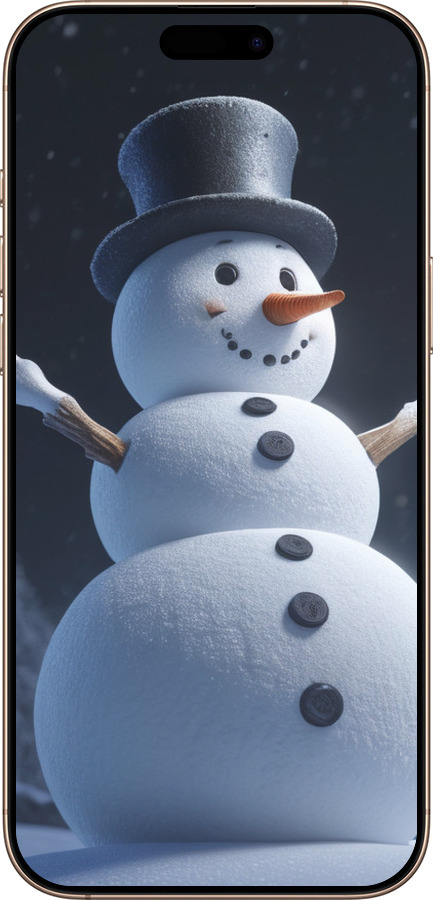 TPU чехол Снеговик для Apple iPhone 16 Pro Max - 5826b-3706 изображение 