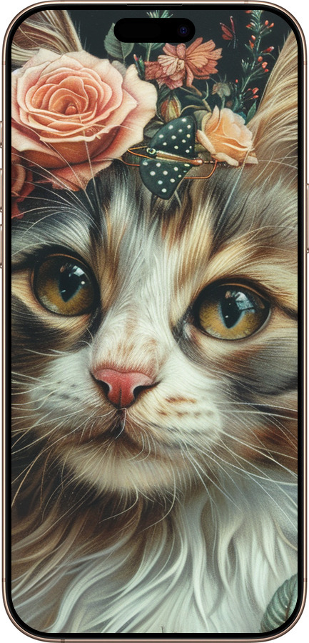 TPU чехол Cats and flowers для Apple iPhone 16 Pro Max - 6069b-3706 изображение 