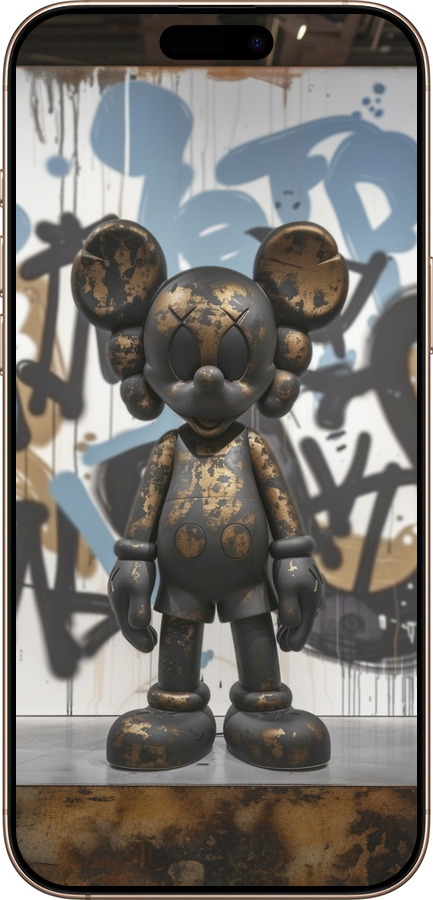 TPU чехол Bronze kaws v2 для Apple iPhone 16 Pro Max - 6098b-3706 изображение 