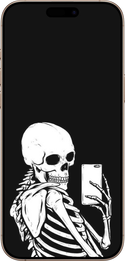 TPU чехол Скелет робить Selfie для Apple iPhone 16 Pro Max - 6535b-3706 изображение 
