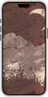 Чехол Bumper MagSafe чехол С изображением лунного пейзажа в ночном лесу для Apple iPhone 16 Pro Max - 6546pm-3706 изображение 