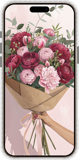 Чохол Bumper чехол Півонії 1 для Apple iPhone 16 Pro Max - 6705pc-3706 изображение 