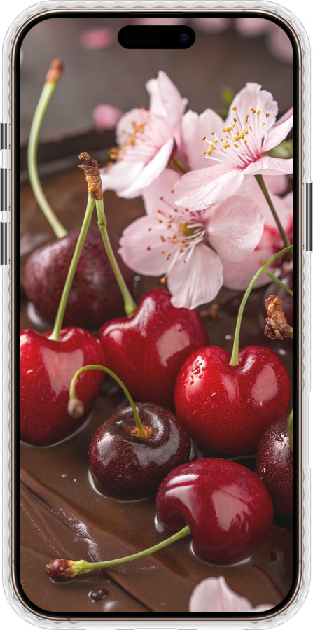 Чохол Bumper чехол Вишня у шоколаді для Apple iPhone 16 Pro Max - 6698pc-3706 изображение 