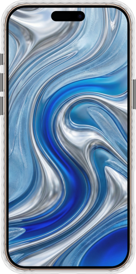 Чехол Bumper чехол Liquid Chrome для Apple iPhone 16 Pro Max - 6781pc-3706 изображение 