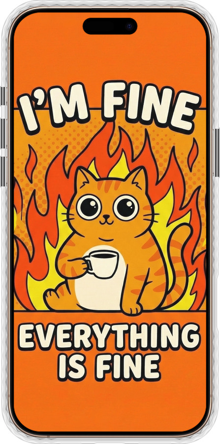 Чохол Bumper MagSafe чехол Funny Cat для Apple iPhone 16 Pro Max - 6786pm-3706 изображение 