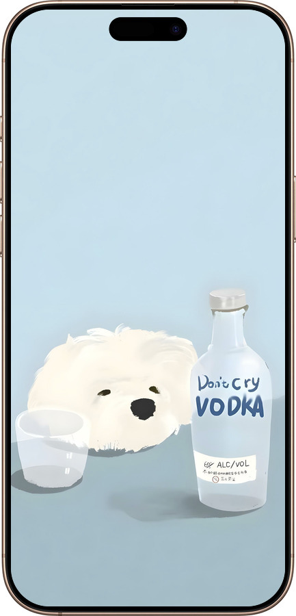 Силіконовий чехол Пес водка для Apple iPhone 16 Pro Max - 6368u-3706 изображение 