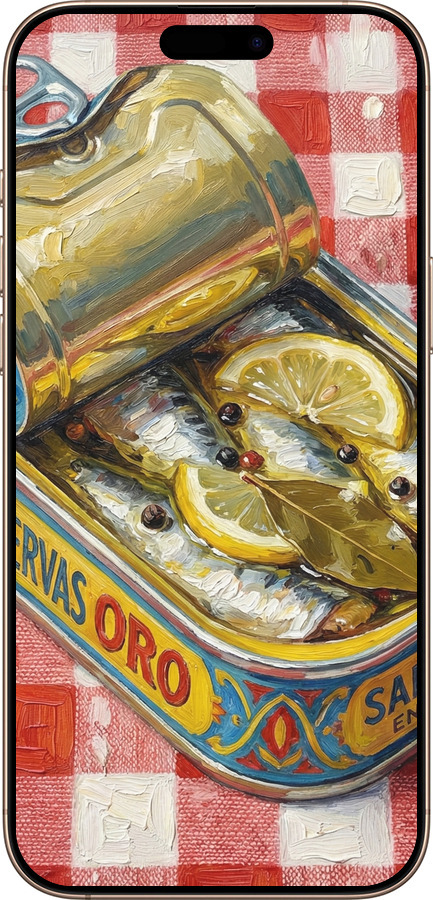 Силиконовый чехол Vintage Sardine Tin Phone для Apple iPhone 16 Pro Max - 6772u-3706 изображение 