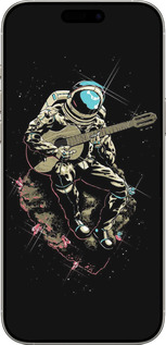 TPU чехол Космонавт с гітарою для Apple iPhone 16 Pro - 4138b-3708 изображение 