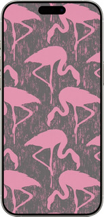 TPU чехол Vintage-Flamingos для Apple iPhone 16 Pro - 4171b-3708 изображение 