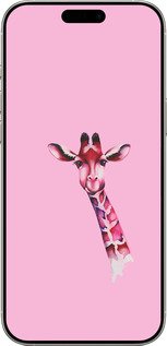 TPU чехол Рожева жирафа для Apple iPhone 16 Pro - 4441b-3708 изображение 