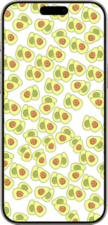 TPU чехол Веселі авокадо для Apple iPhone 16 Pro - 4799b-3708 изображение 