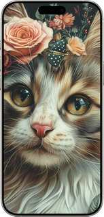 TPU чехол Cats and flowers для Apple iPhone 16 Pro - 6069b-3708 изображение 