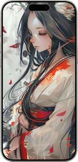 TPU чехол Кицуне для Apple iPhone 16 Pro - 6073b-3708 изображение 