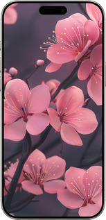 TPU чехол Пурпурная сакура для Apple iPhone 16 Pro - 6075b-3708 изображение 