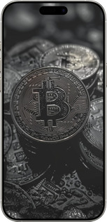 TPU чехол Black Bitcoin для Apple iPhone 16 Pro - 6090b-3708 изображение 