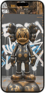 TPU чехол Bronze kaws v3 для Apple iPhone 16 Pro - 6099b-3708 изображение 