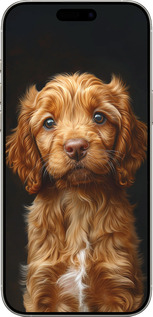 TPU чехол Cocker spaniel на черном фоне для Apple iPhone 16 Pro - 6137b-3708 изображение 