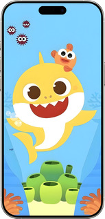TPU чехол Бейби Шарк для Apple iPhone 16 Pro - 6303b-3708 изображение 