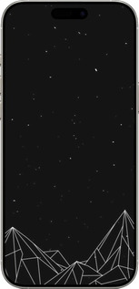 TPU чехол Черно белые абстрактные горы для Apple iPhone 16 Pro - 6437b-3708 изображение 