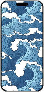 TPU чехол Абстрактный рисунок морских волн для Apple iPhone 16 Pro - 6538b-3708 изображение 