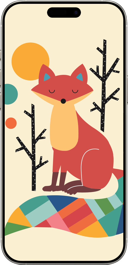 TPU чехол Rainbow fox для Apple iPhone 16 Pro - 4010b-3708 изображение 