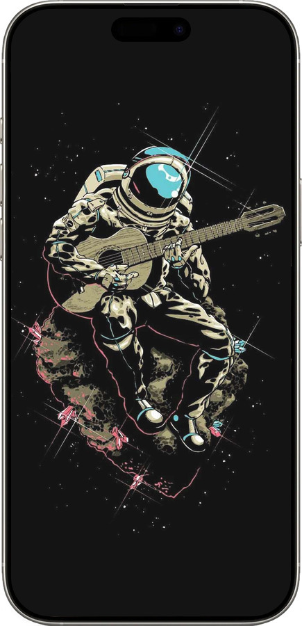 TPU чехол Космонавт с гітарою для Apple iPhone 16 Pro - 4138b-3708 изображение 