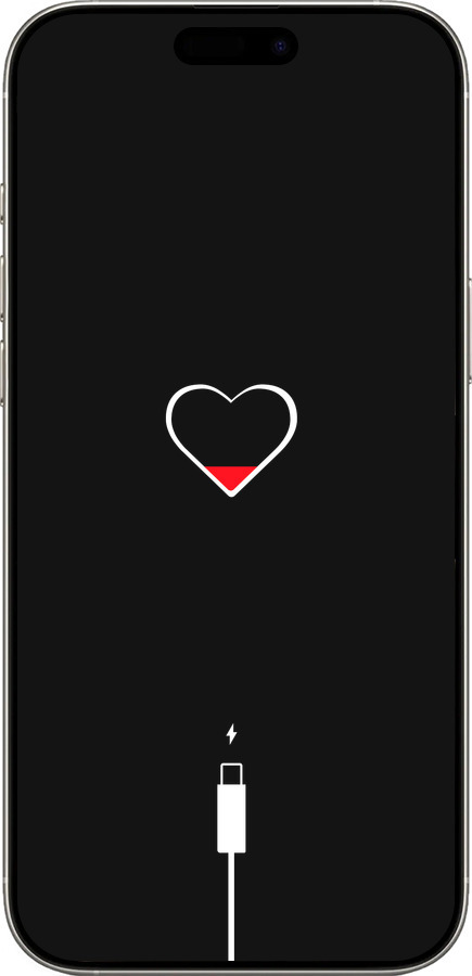 TPU чехол Подзарядка сердца для Apple iPhone 16 Pro - 4274b-3708 изображение 