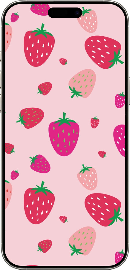 TPU чехол Клубнички для Apple iPhone 16 Pro - 4332b-3708 изображение 