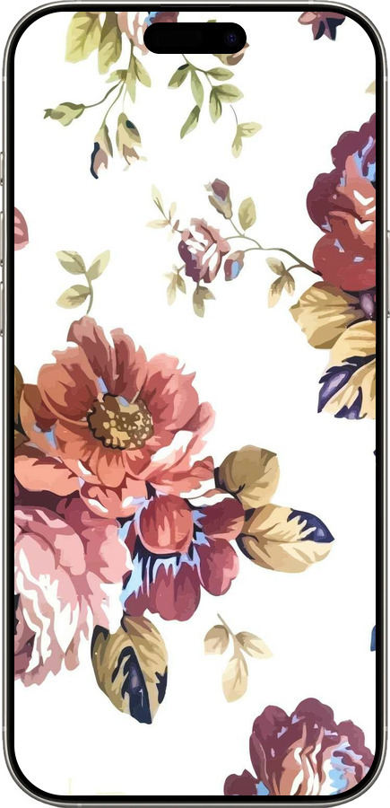 TPU чехол Vintage flowers для Apple iPhone 16 Pro - 4333b-3708 изображение 