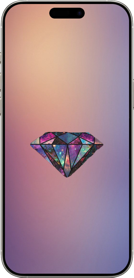 TPU чехол Диамант для Apple iPhone 16 Pro - 4352b-3708 изображение 