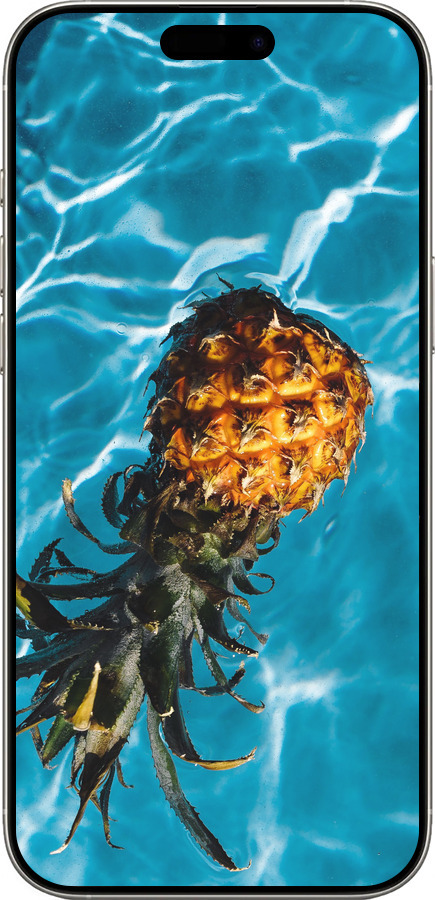 TPU чехол Ананас на воде для Apple iPhone 16 Pro - 4384b-3708 изображение 
