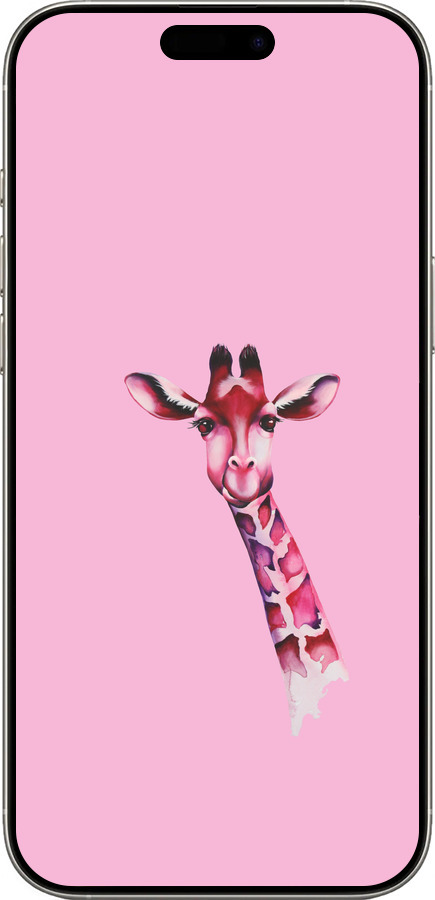 TPU чехол Рожева жирафа для Apple iPhone 16 Pro - 4441b-3708 изображение 