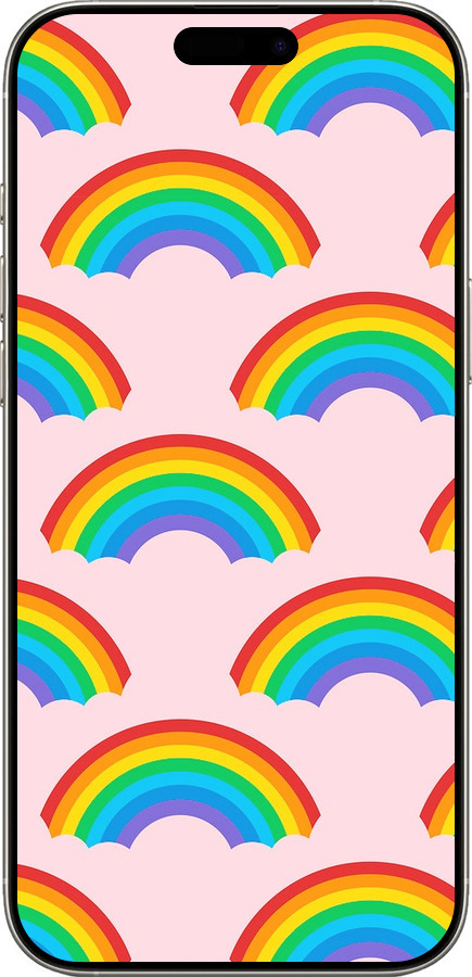 TPU чехол Rainbows для Apple iPhone 16 Pro - 4478b-3708 изображение 