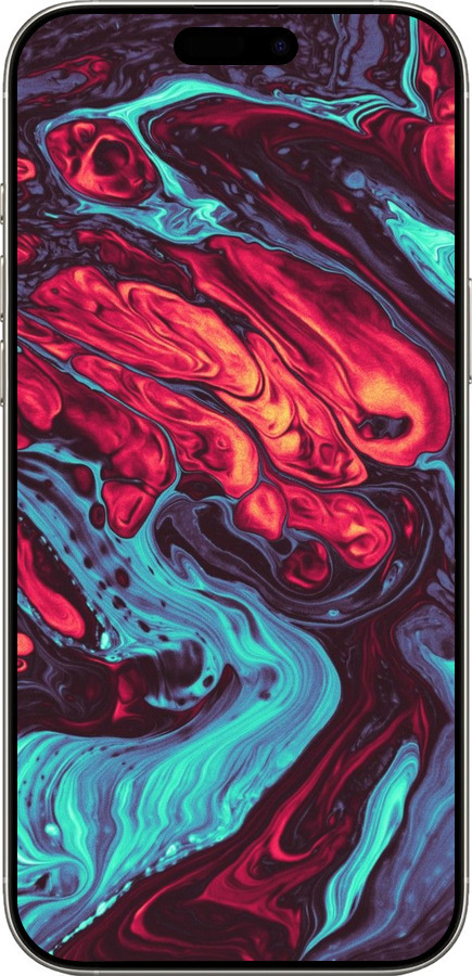 TPU чехол Синяя красная абстакция для Apple iPhone 16 Pro - 5339b-3708 изображение 