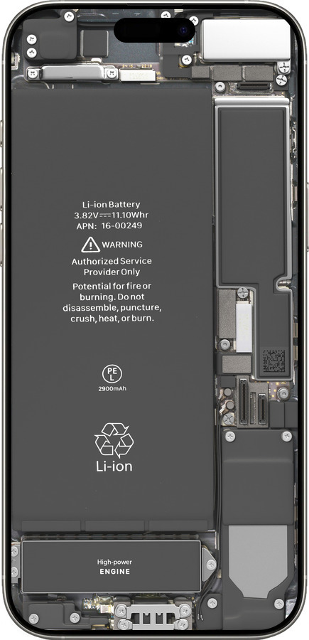 TPU чехол Деталі смартфона для Apple iPhone 16 Pro - 5487b-3708 изображение 