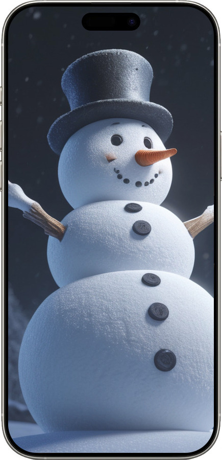 TPU чехол Сніговик для Apple iPhone 16 Pro - 5826b-3708 изображение 