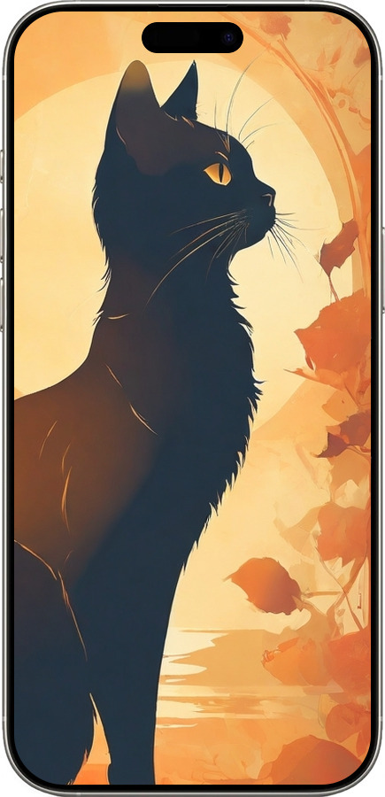 TPU чехол Чорна кішка v2 для Apple iPhone 16 Pro - 5830b-3708 изображение 