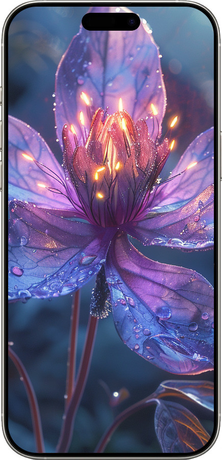 TPU чехол Магический цветок для Apple iPhone 16 Pro - 6038b-3708 изображение 