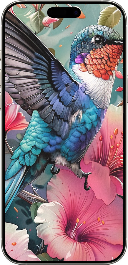TPU чехол Сказочная колибри для Apple iPhone 16 Pro - 6051b-3708 изображение 