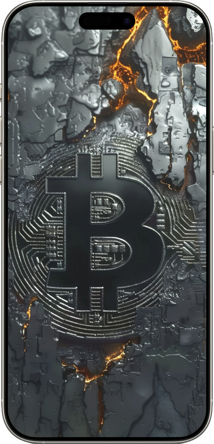 TPU чехол Раскаленный биткойн для Apple iPhone 16 Pro - 6091b-3708 изображение 