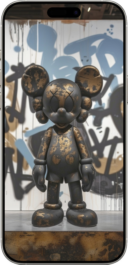 TPU чехол Bronze kaws v2 для Apple iPhone 16 Pro - 6098b-3708 изображение 