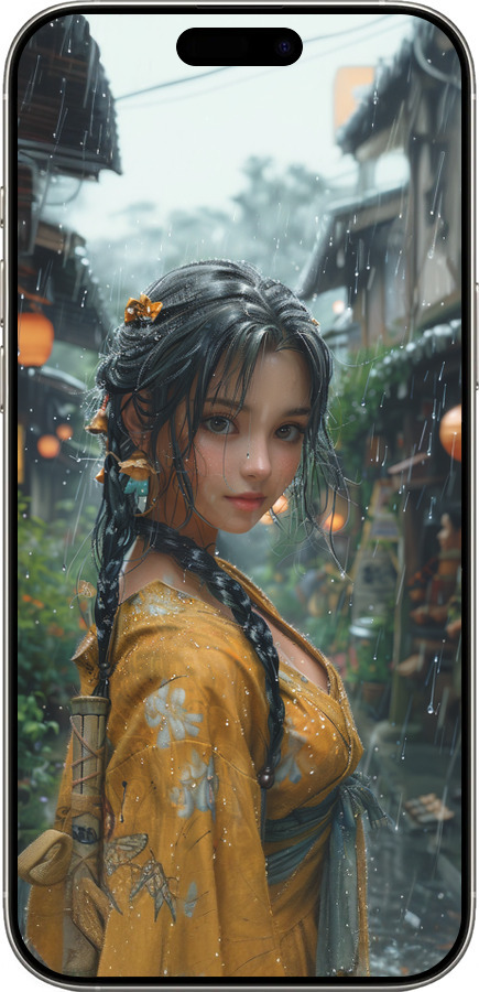 TPU чехол Anime-girl для Apple iPhone 16 Pro - 6133b-3708 изображение 